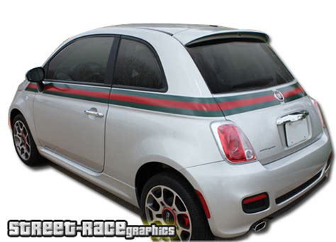 gucci stripes for fiat 500|Fiat 500 GUCCI Stripe Graphics 2012 2013 2014 2015 2016 2017.